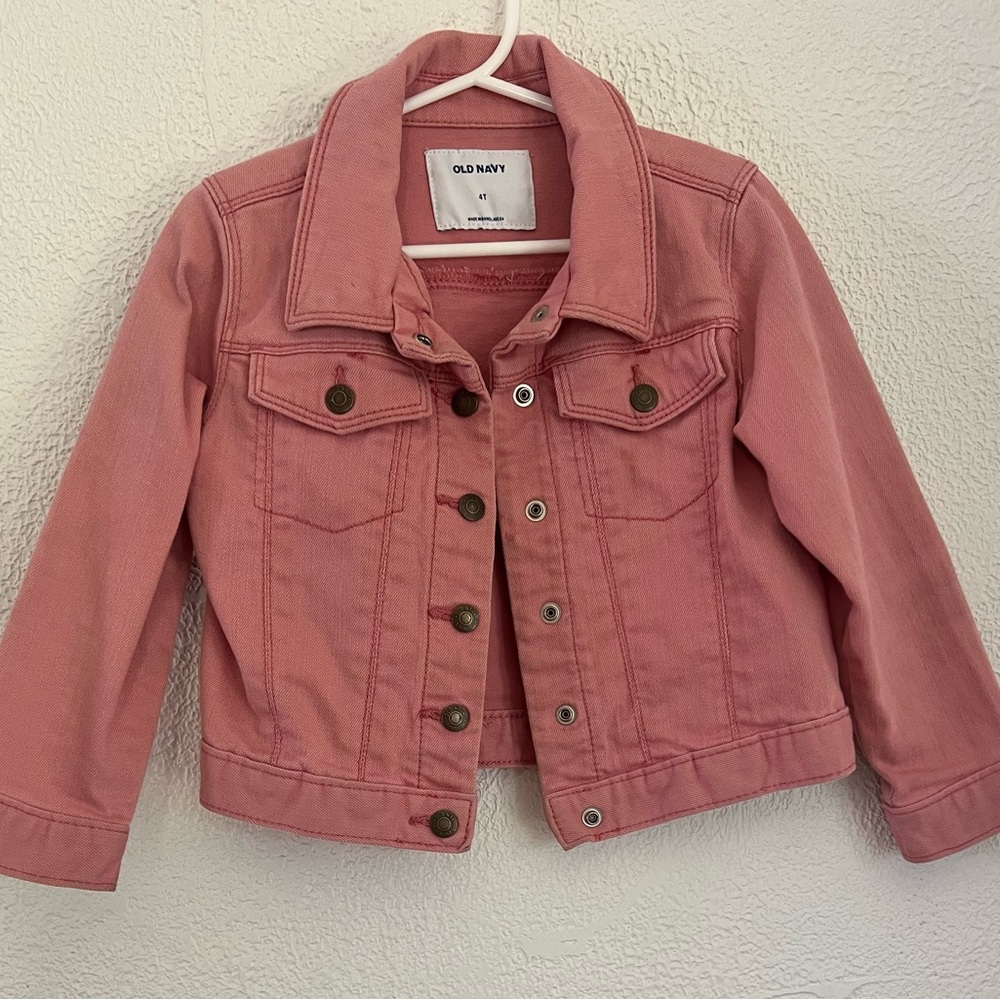 Old Navy Blush Pink Kids Jean Jacket
